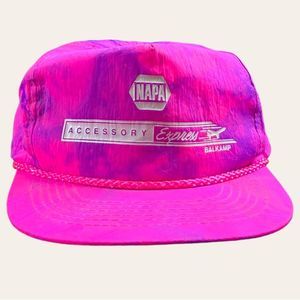 Vintage Gold Medal Accessories NAPA Tie Dyed Neon SnapBack Hat Pink Purple